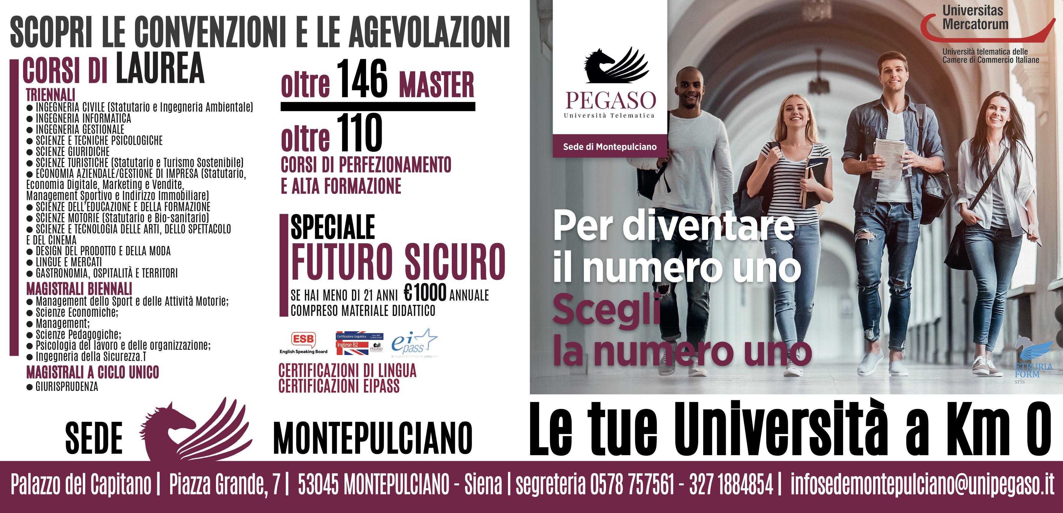 CONVENZIONE CON UNIVERSITA' TELEMATICA PEGASO